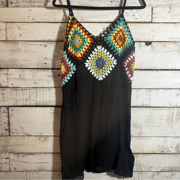 Small Cupshe Glenda Slip Crochet Mid Length Cover-up Dress Boho Beach Vacation - Picture 3 of 8